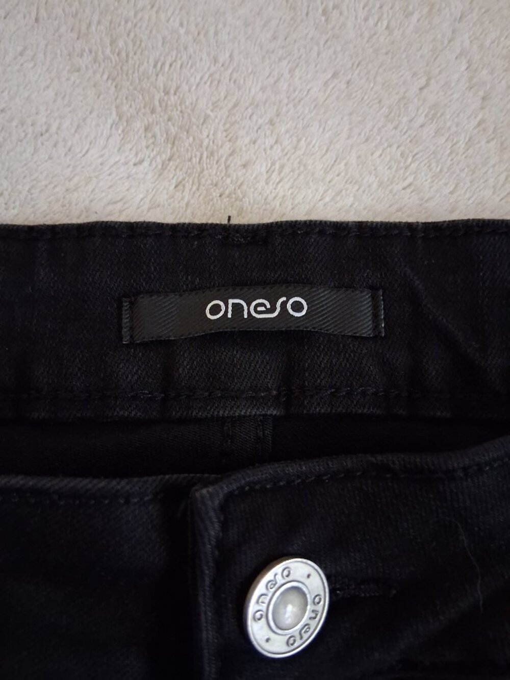 ONESO Women's Size 16W Black Mid-Low Rise Baggy BBL Wide Leg Stretch Jeans - Picture 6 of 15